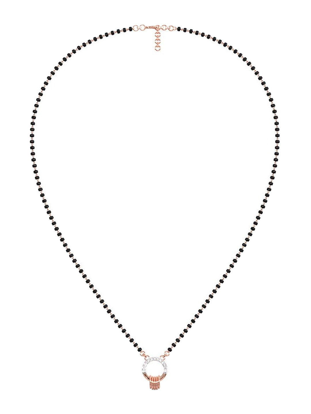 

CANDERE A KALYAN JEWELLERS COMPANY 18KT Rose Gold CZ Mangalsutra with Chain - 3.4 g