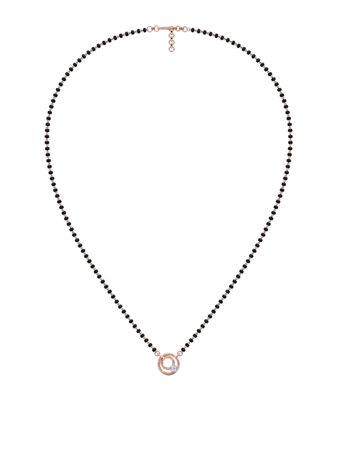 

CANDERE A KALYAN JEWELLERS COMPANY 18KT Rose Gold CZ-Studded Mangalsutra-3.2gm