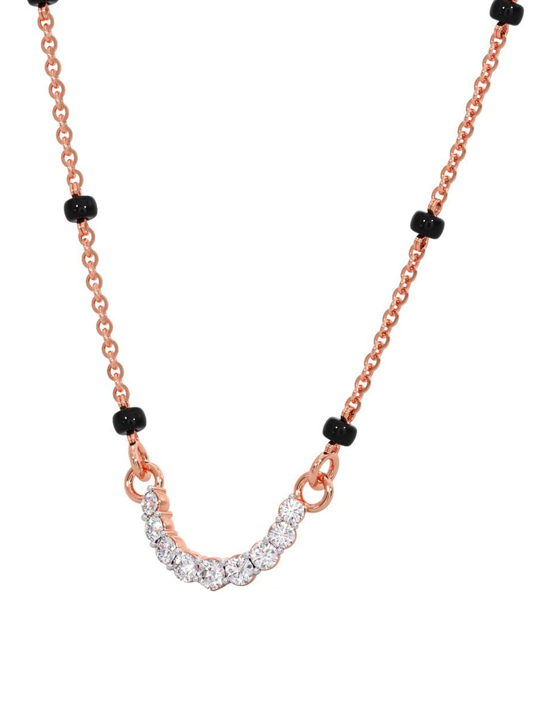 

CANDERE A KALYAN JEWELLERS COMPANY 18KT Rose Gold Diamond Mangalsutra 2.6 g