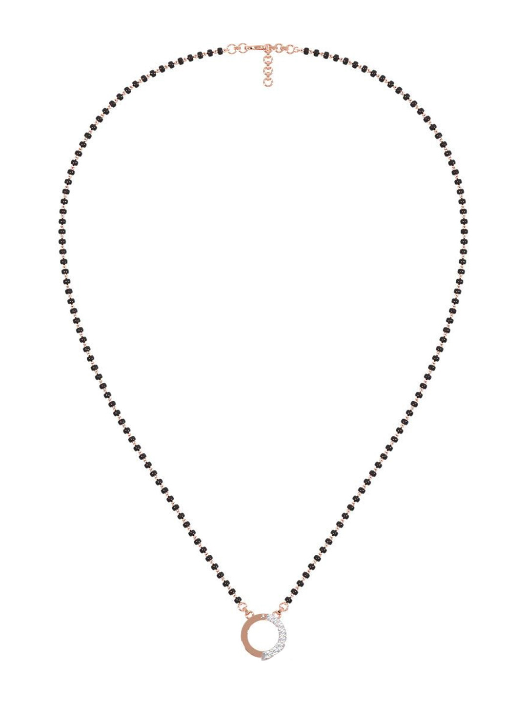 

CANDERE A KALYAN JEWELLERS COMPANY 18KT Rose Gold CZ Studded Mangalsutra- 3.31 g
