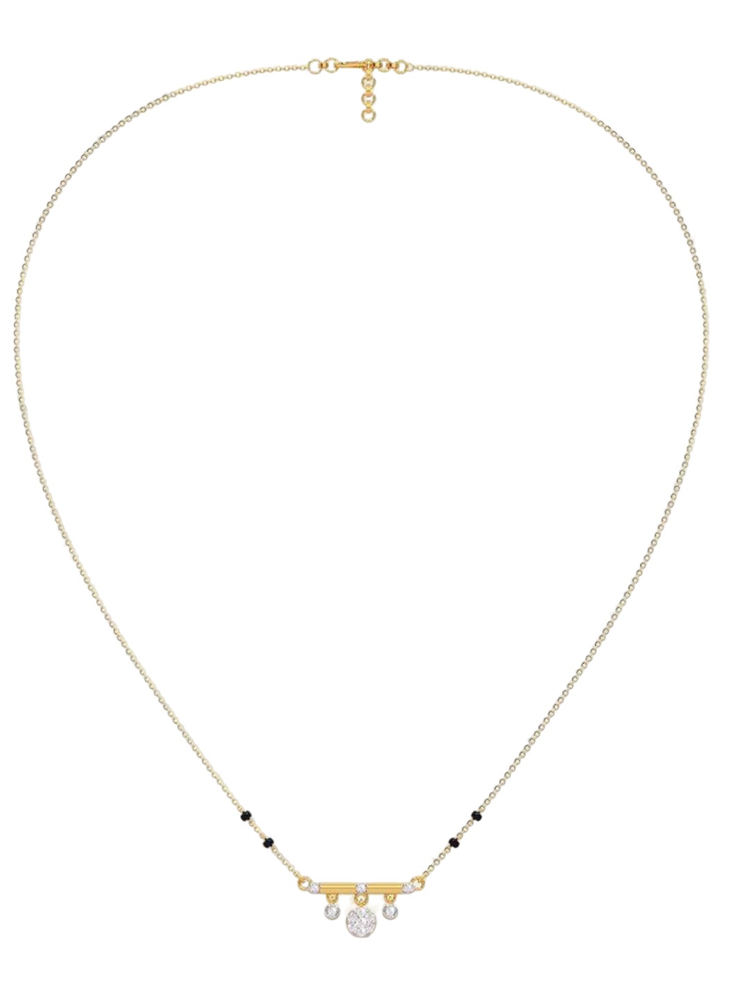 

CANDERE A KALYAN JEWELLERS COMPANY 14KT Gold Diamond-Studded Mangalsutra- 2.72 g