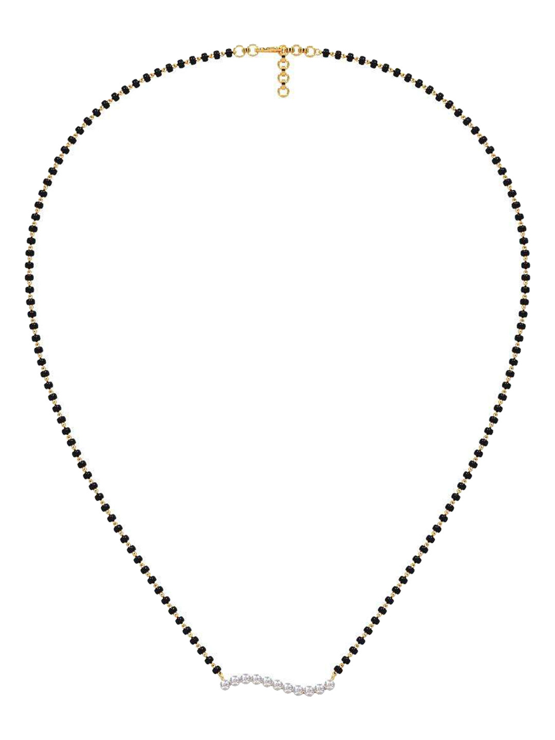 

CANDERE A KALYAN JEWELLERS COMPANY 14KT Gold CZ Mangalsutra Pendant with Chain - 2.81 g