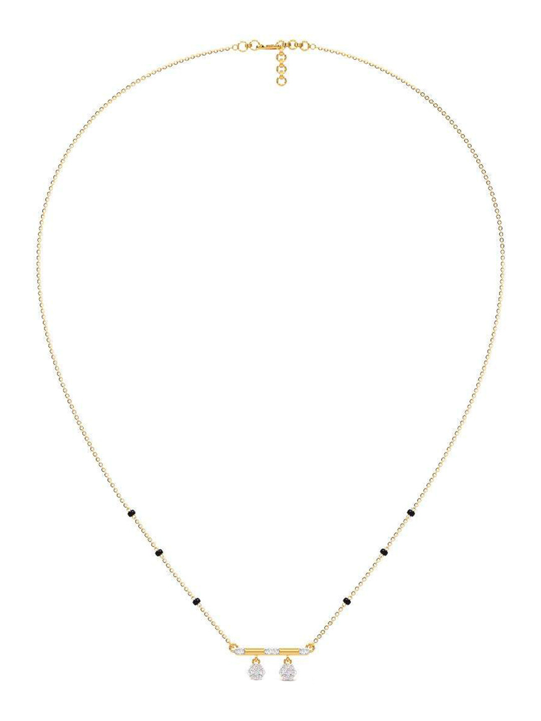 

CANDERE A KALYAN JEWELLERS COMPANY 14K Gold BIS Hallmark Diamond Mangalsutra - 2.64g, White