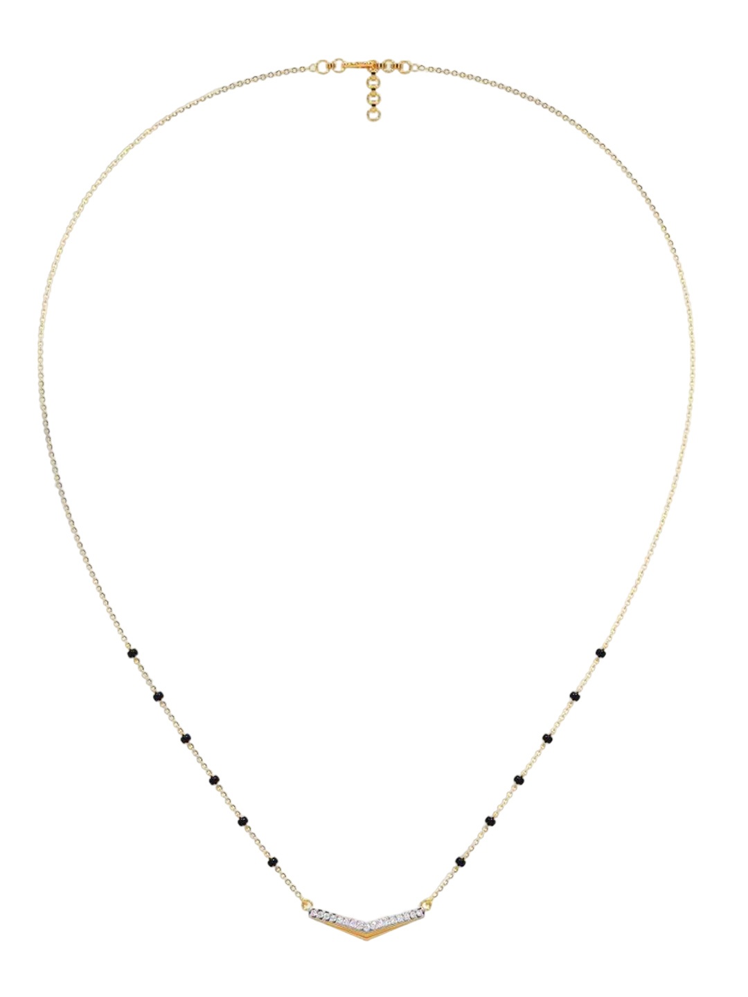 

CANDERE A KALYAN JEWELLERS COMPANY 14KT Gold Diamond-Studded Mangalsutra- 2.55 g