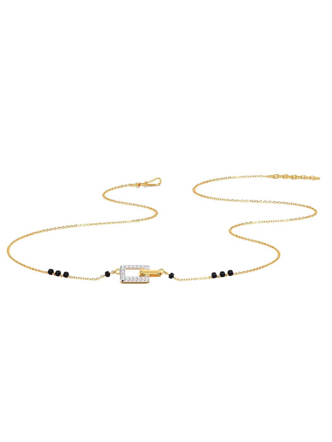 

CANDERE A KALYAN JEWELLERS COMPANY 14KT Gold Diamond Mangalsutra Pendant with Chain -2.3 g
