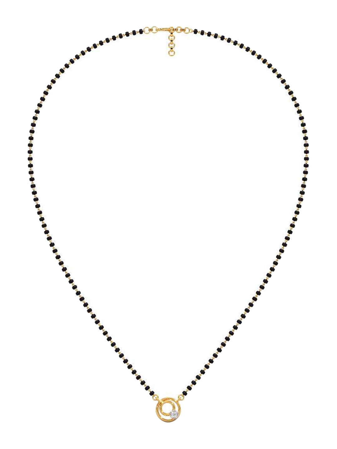 

CANDERE A KALYAN JEWELLERS COMPANY 18K Gold CZ Mangalsutra Pendant with Chain - 3.2 g