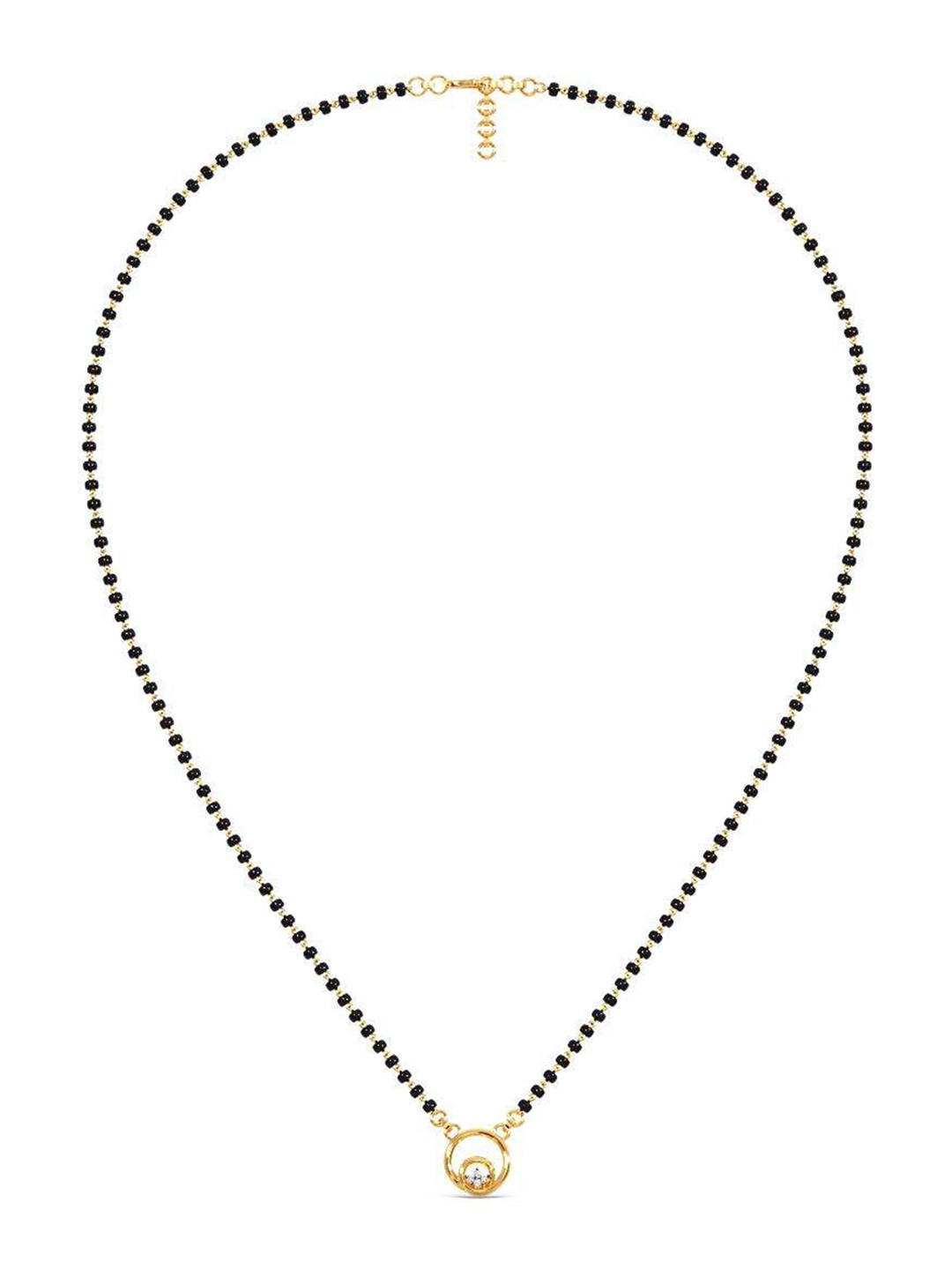 

CANDERE A KALYAN JEWELLERS COMPANY 18KT Gold Cubic Zirconia Mangalsutra- 3.51 g