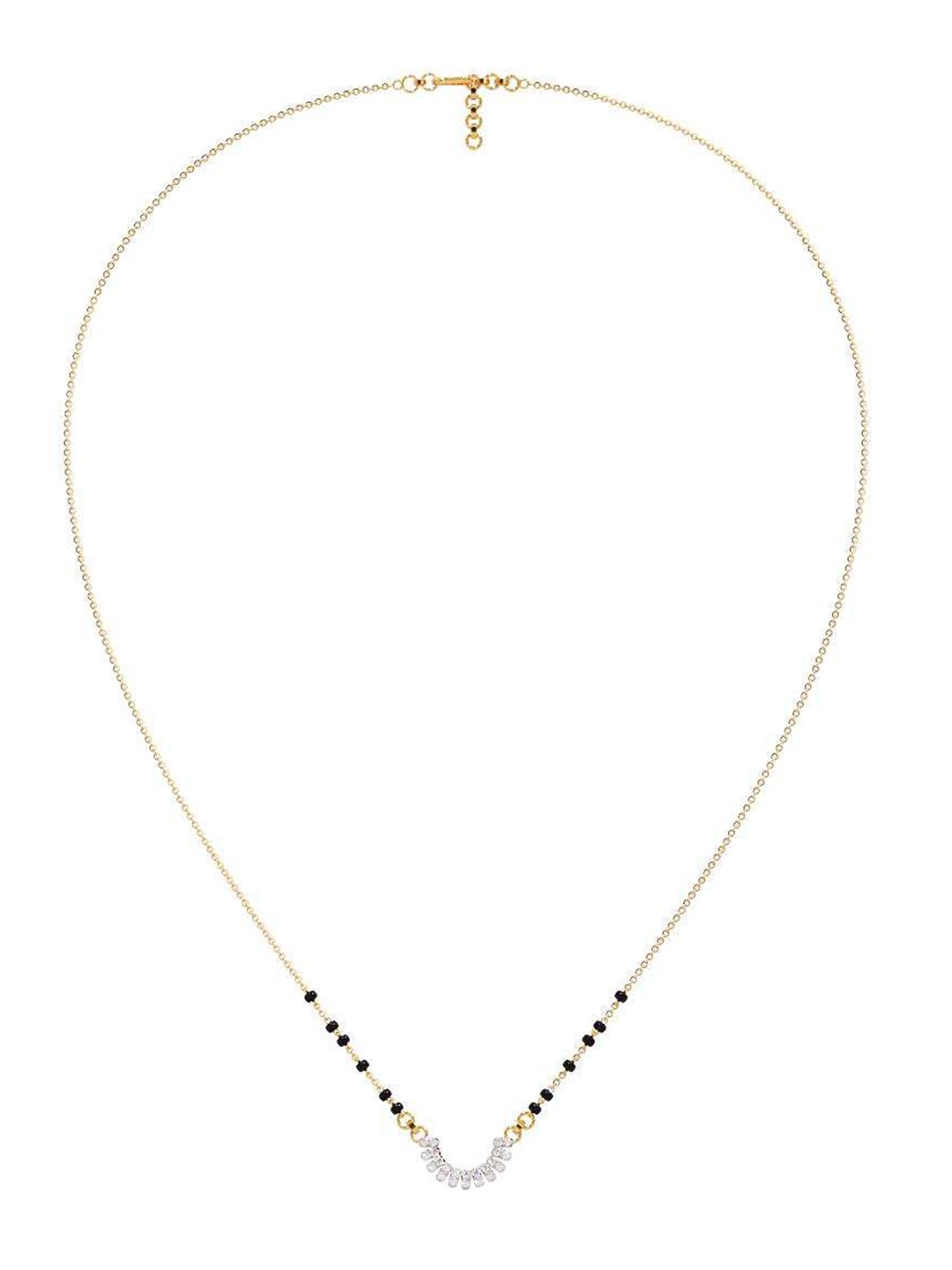 

CANDERE A KALYAN JEWELLERS COMPANY 14KT Gold Diamond-Studded Mangalsutra- 2.13 gm