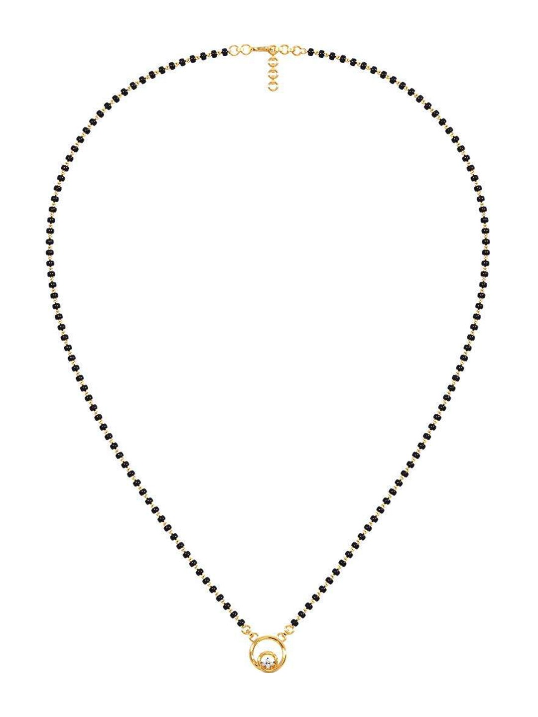 

CANDERE A KALYAN JEWELLERS COMPANY 18K Gold BIS Hallmark & Zirconia Mangalsutra-2.98 g, White