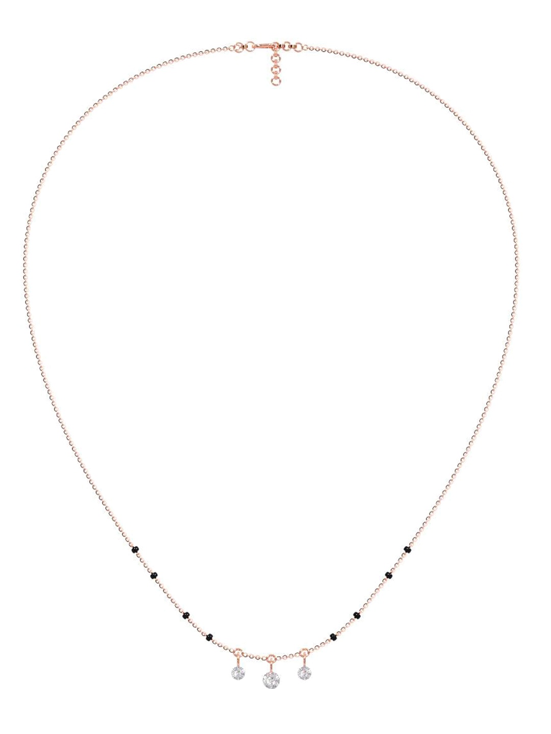 

CANDERE A KALYAN JEWELLERS COMPANY 18K Rose Gold Hallmark Mangalsutra -2.71 g, White