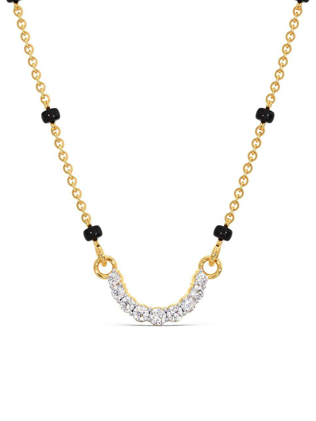

CANDERE A KALYAN JEWELLERS COMPANY 18K Gold BIS Hallmark Diamond Mangalsutra- 2.6 g, White