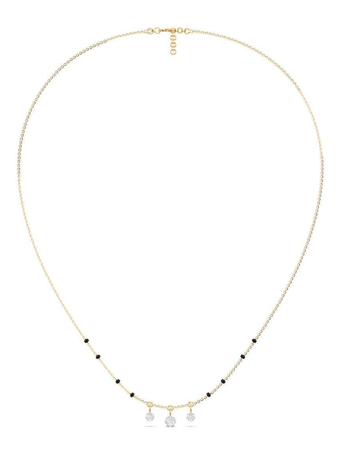 

CANDERE A KALYAN JEWELLERS COMPANY 18K Gold BIS Hallmark Diamond Mangalsutra - 2.71g, White