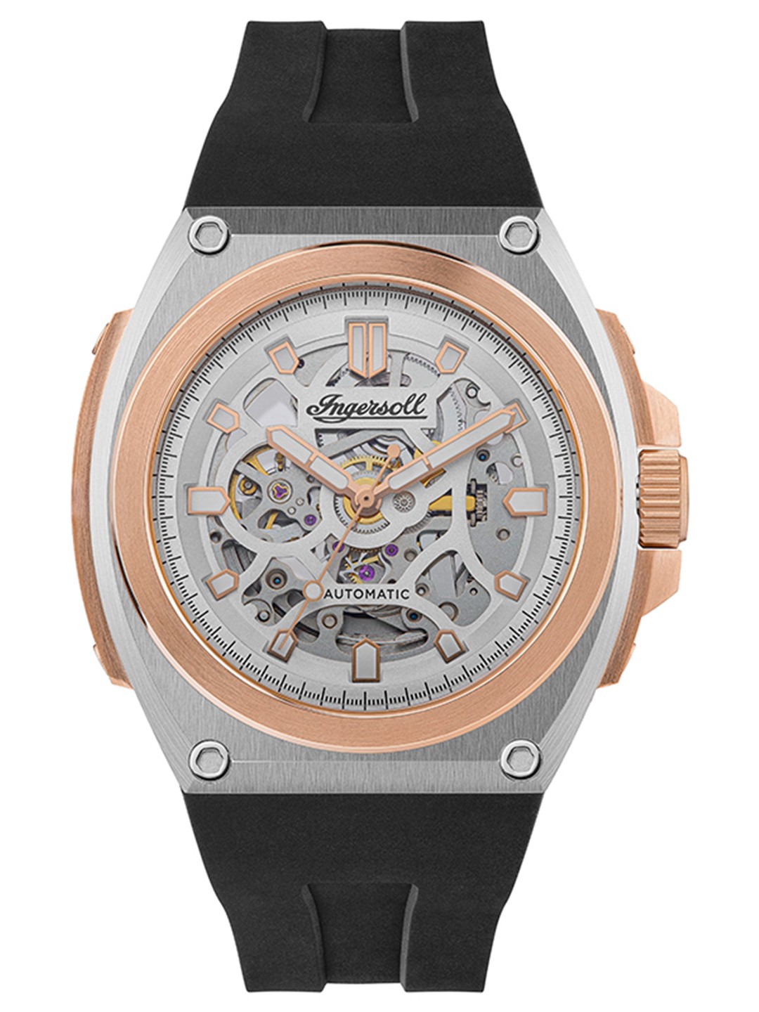 

Ingersoll Men Straps Analogue Automatic Motion Powered Watch I11703, Silver