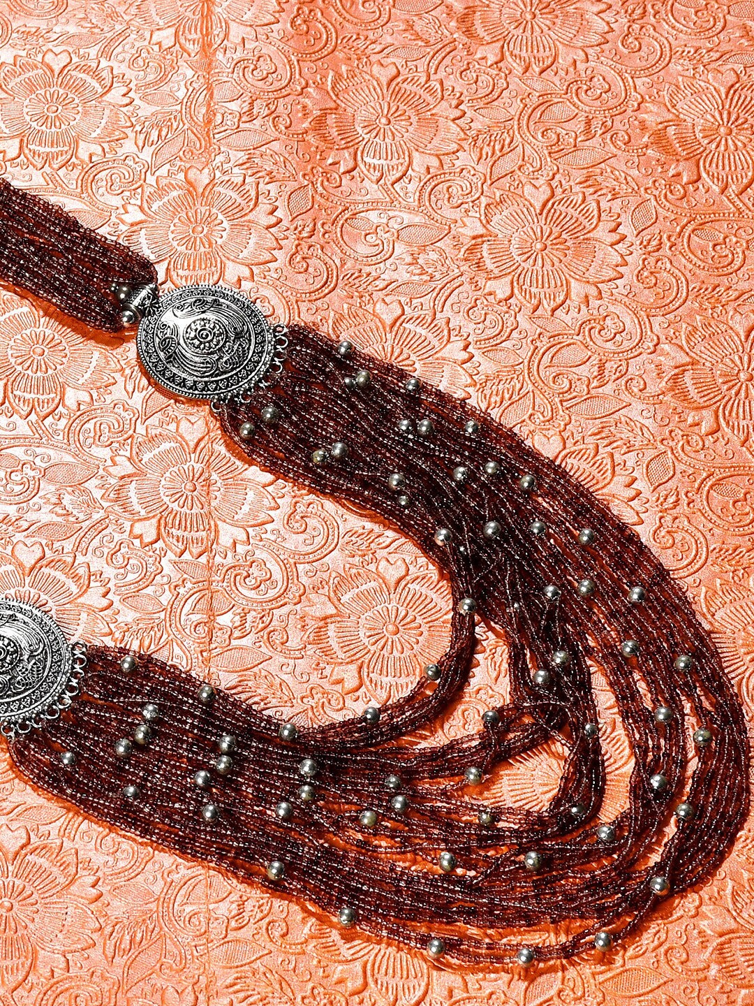 

Bamboo Tree Jewels Long Beaded Slip-On Statement Necklace, Purple