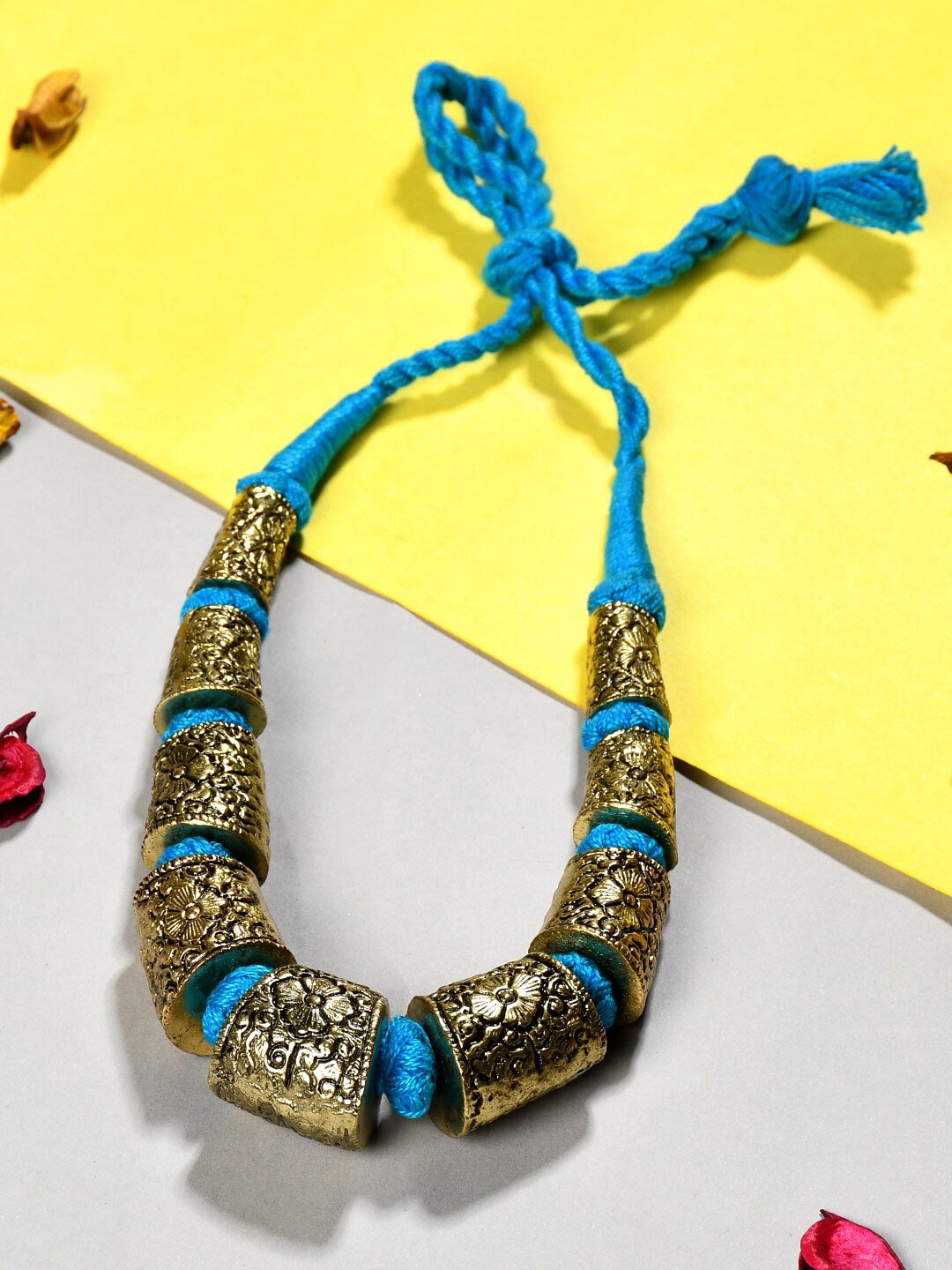

Bamboo Tree Jewels Slip-On Statement Necklace, Blue