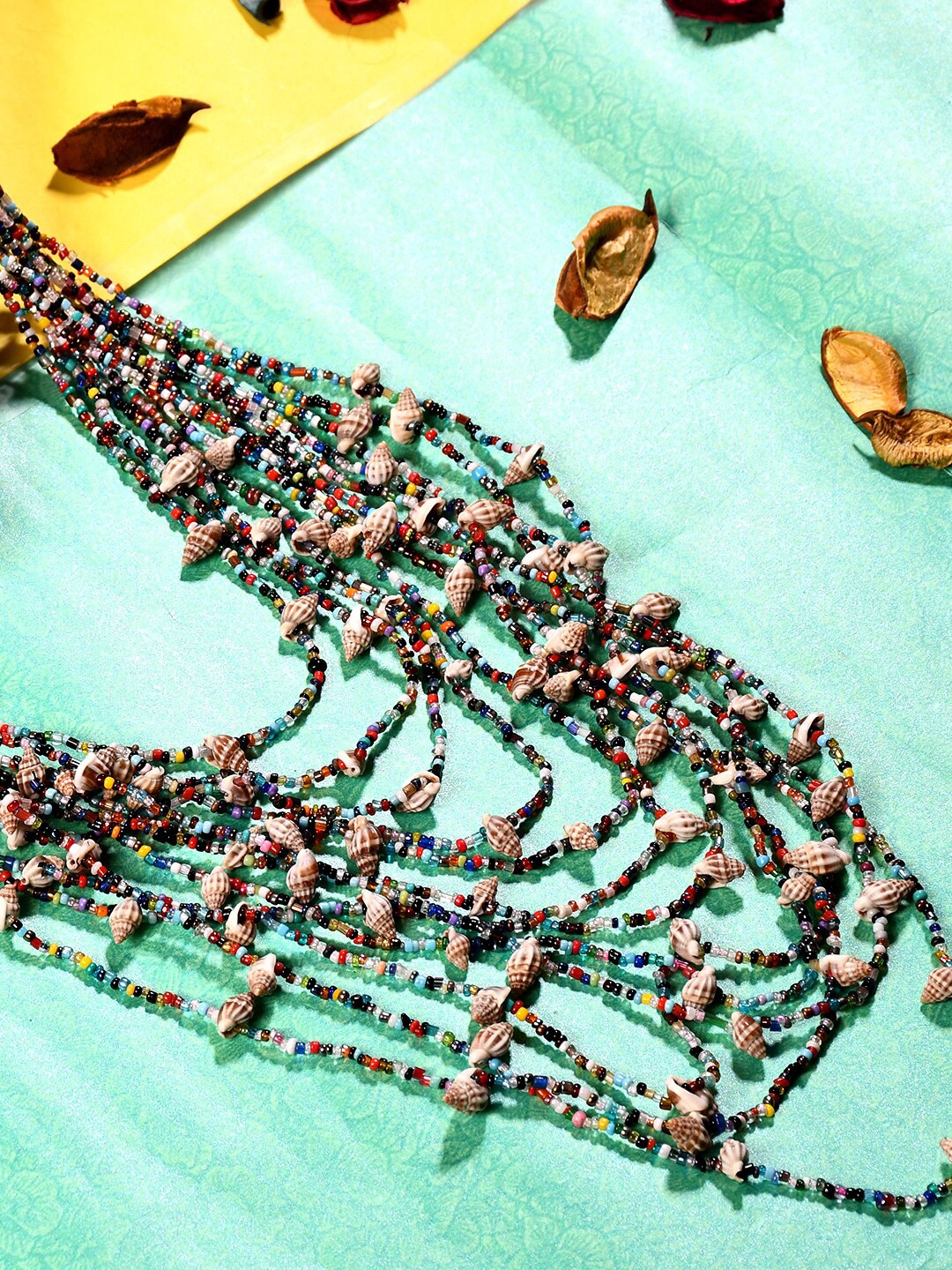 

Bamboo Tree Jewels Long Beaded Statement Necklace, Purple