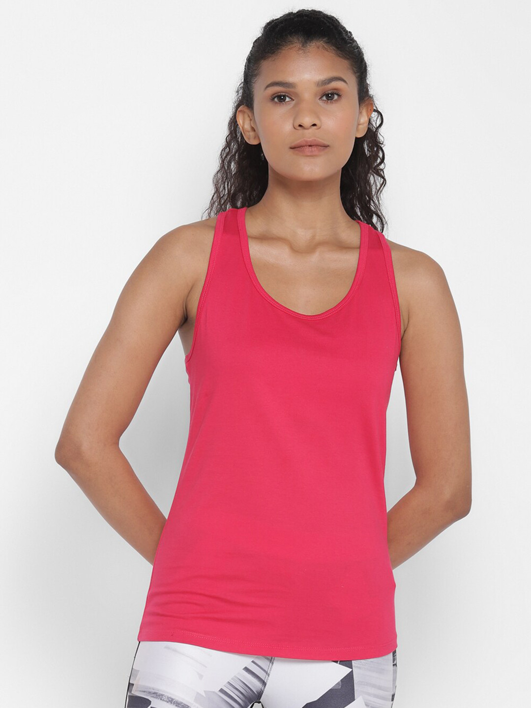 

appulse Scoop Neck Cotton Slim Fit Sports T-shirt, Pink
