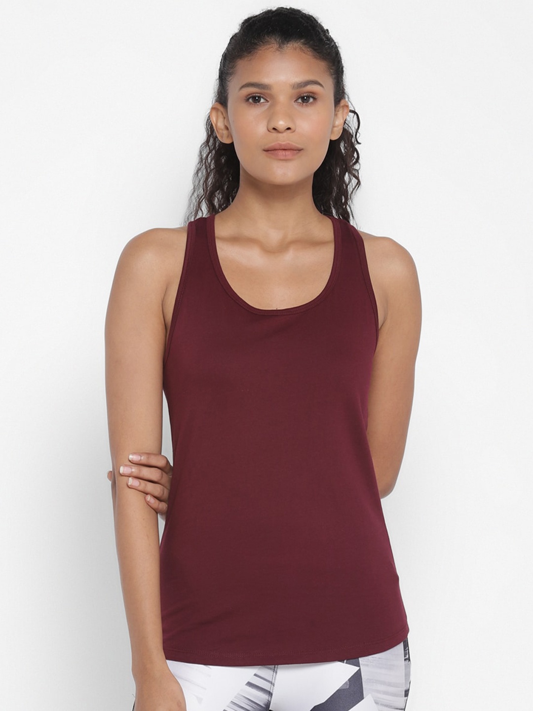 

appulse Round Neck Cotton T-shirt, Maroon