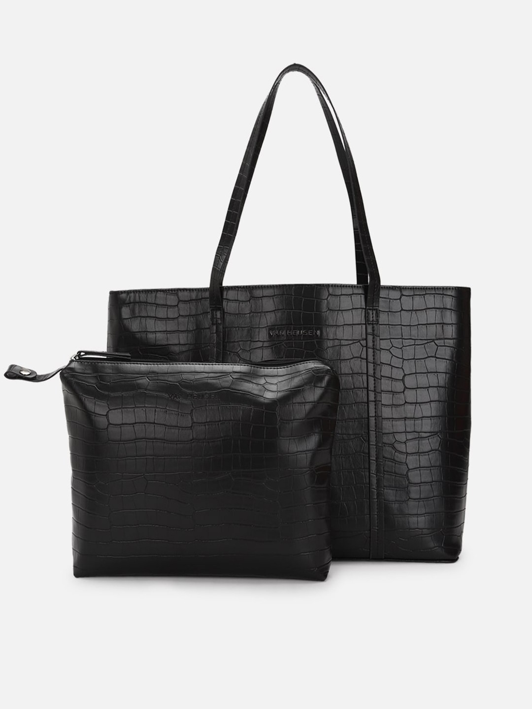 

Van Heusen Oversized Shopper Tote Bag With Pouch, Black