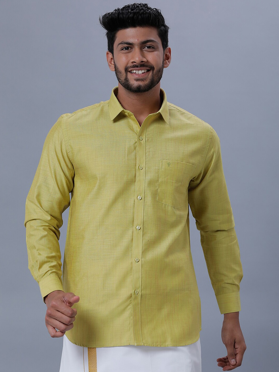 

Ramraj Regular Fit Ethnic Shirt, Green