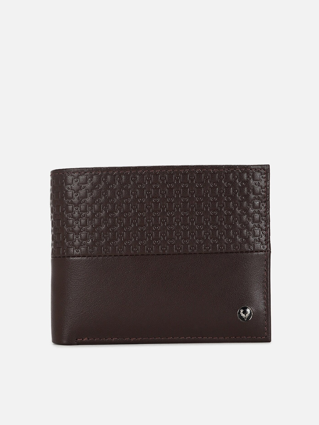 

Allen Solly Men Textured Leather Two Fold Wallet, Brown