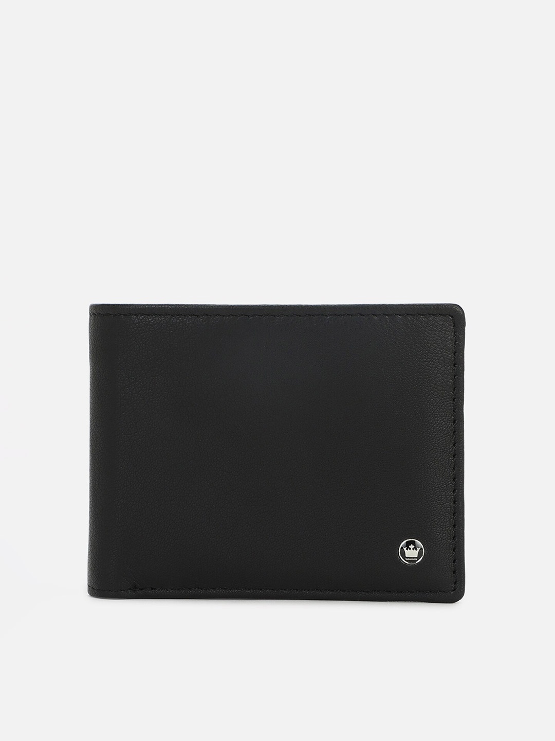 

Louis Philippe Men Leather Two Fold Wallet, Black