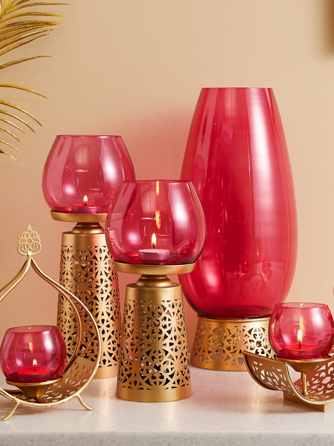 

Home Centre Pink Votive Candle Holder with Frame