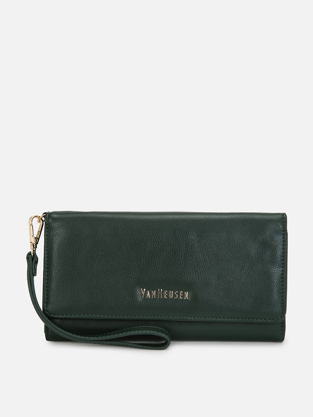 

Van Heusen Woman Solid Three Fold Wallet with SD Card Holder, Green