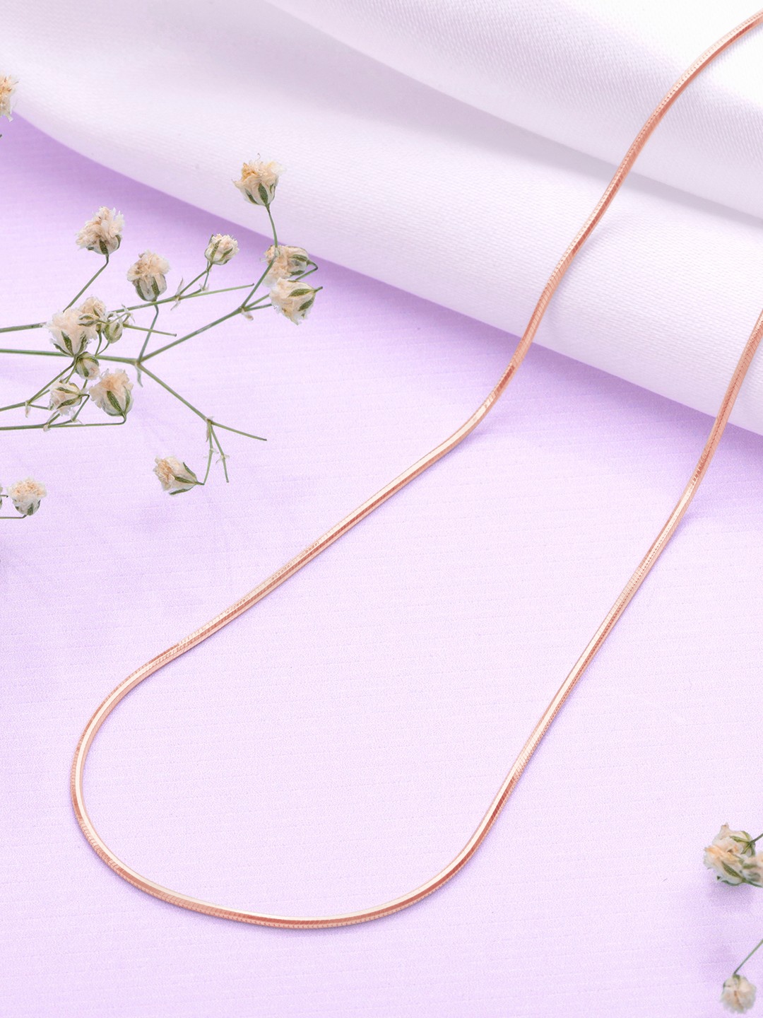 

Zavya Sterling Silver Rose Gold-Plated Chain