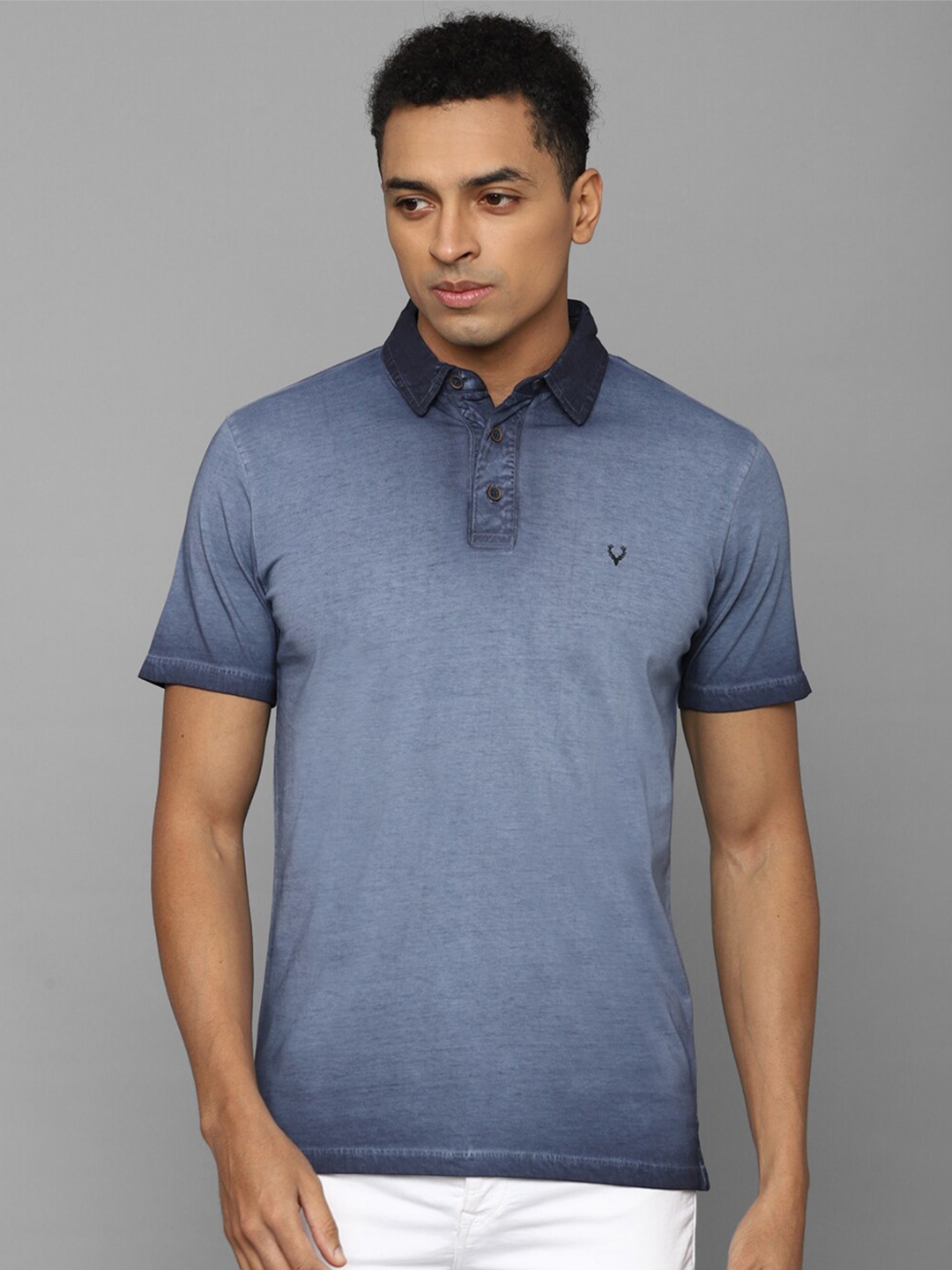 

Allen Solly Polo Collar Cotton T-shirt, Blue