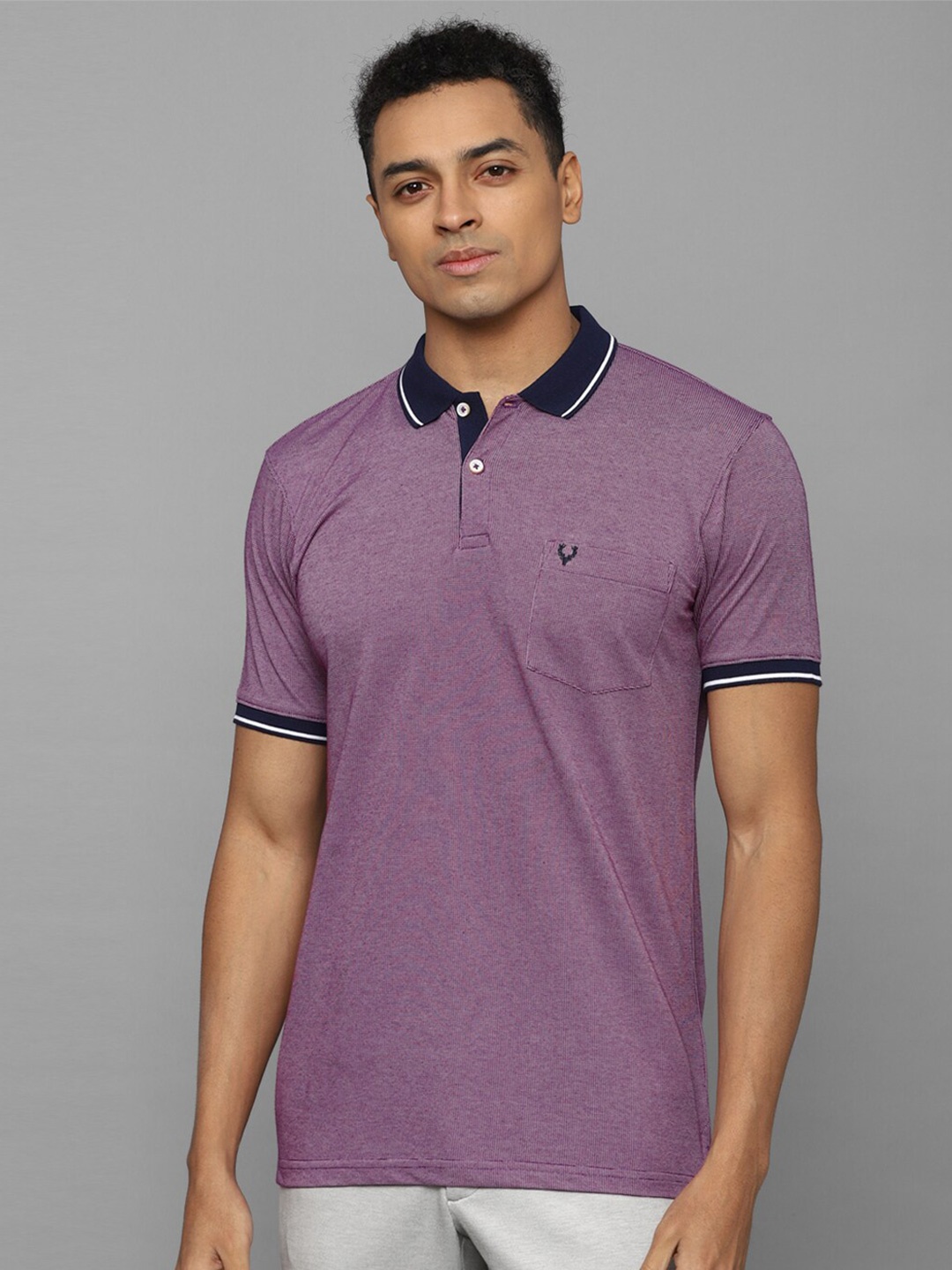 

Allen Solly Purple Polo Collar T-shirt