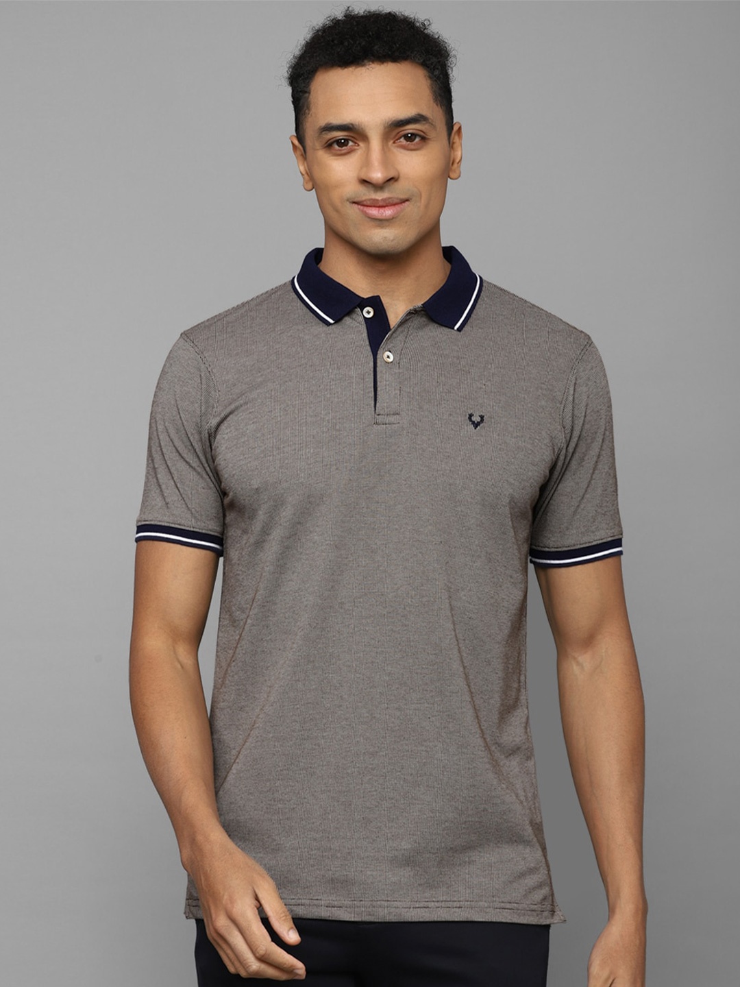 

Allen Solly Regular Fit Polo Collar T-Shirt, Grey