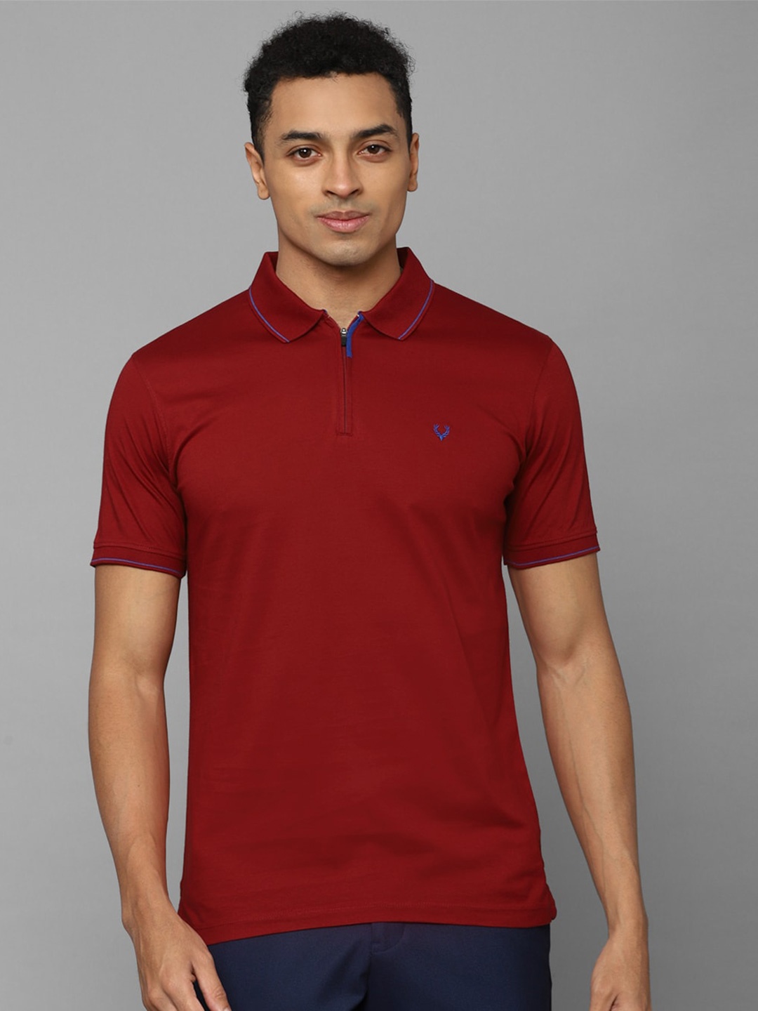 

Allen Solly Polo Collar Cotton T-shirt, Maroon