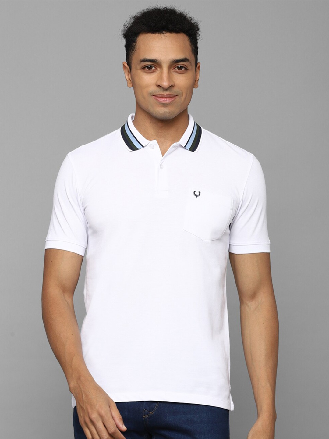 

Allen Solly Polo Collar Pure Cotton T-shirt, White