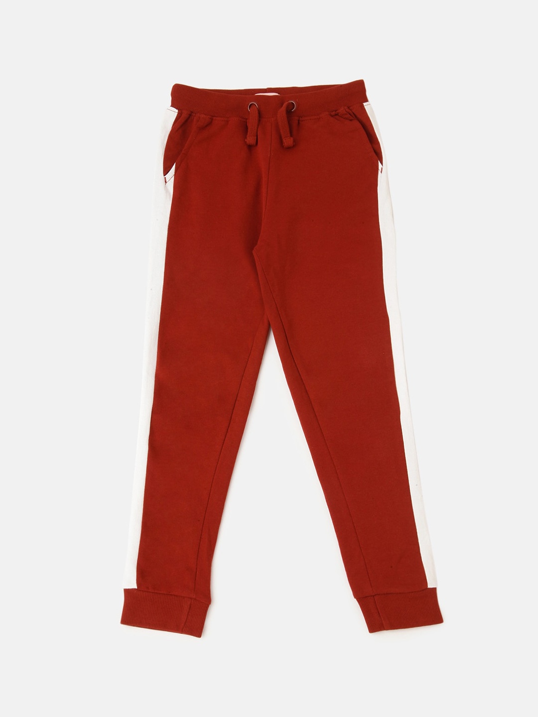 

PIPIN Girls Slim Fit Cotton Joggers, Maroon