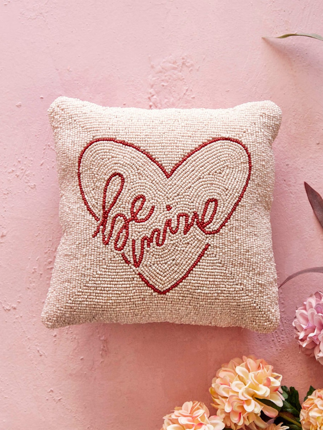 

Home Centre Beige & Red Love Forever Pre-Filled Cushion