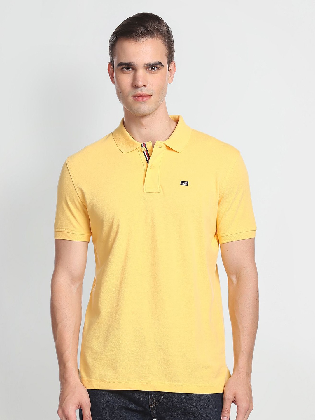 

Arrow Sport Polo Collar Pure Cotton T-Shirt, Yellow