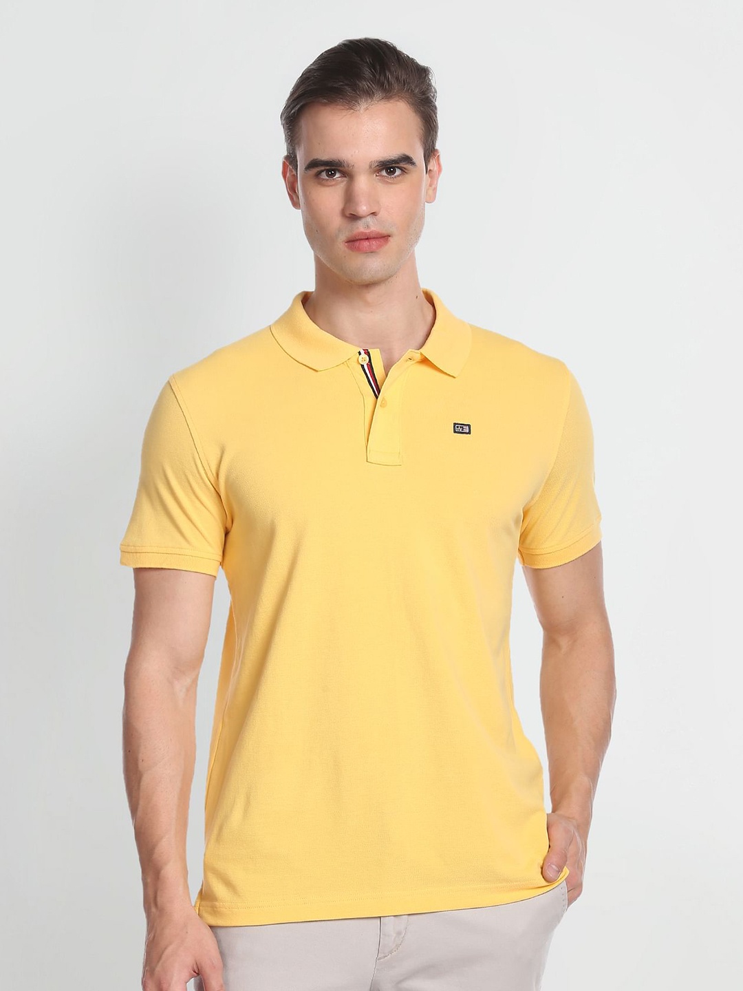 

Arrow Sport Polo Collar Pure Cotton T-Shirt, Yellow