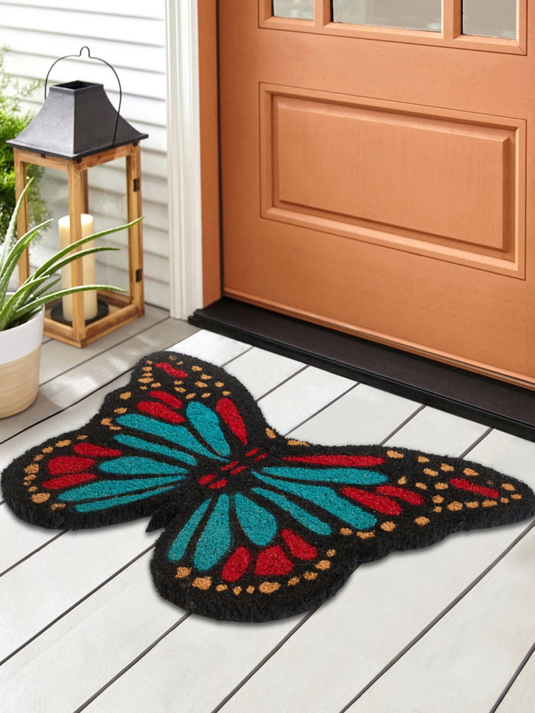 

Home Centre Black Printed Anti-Skid Doormat
