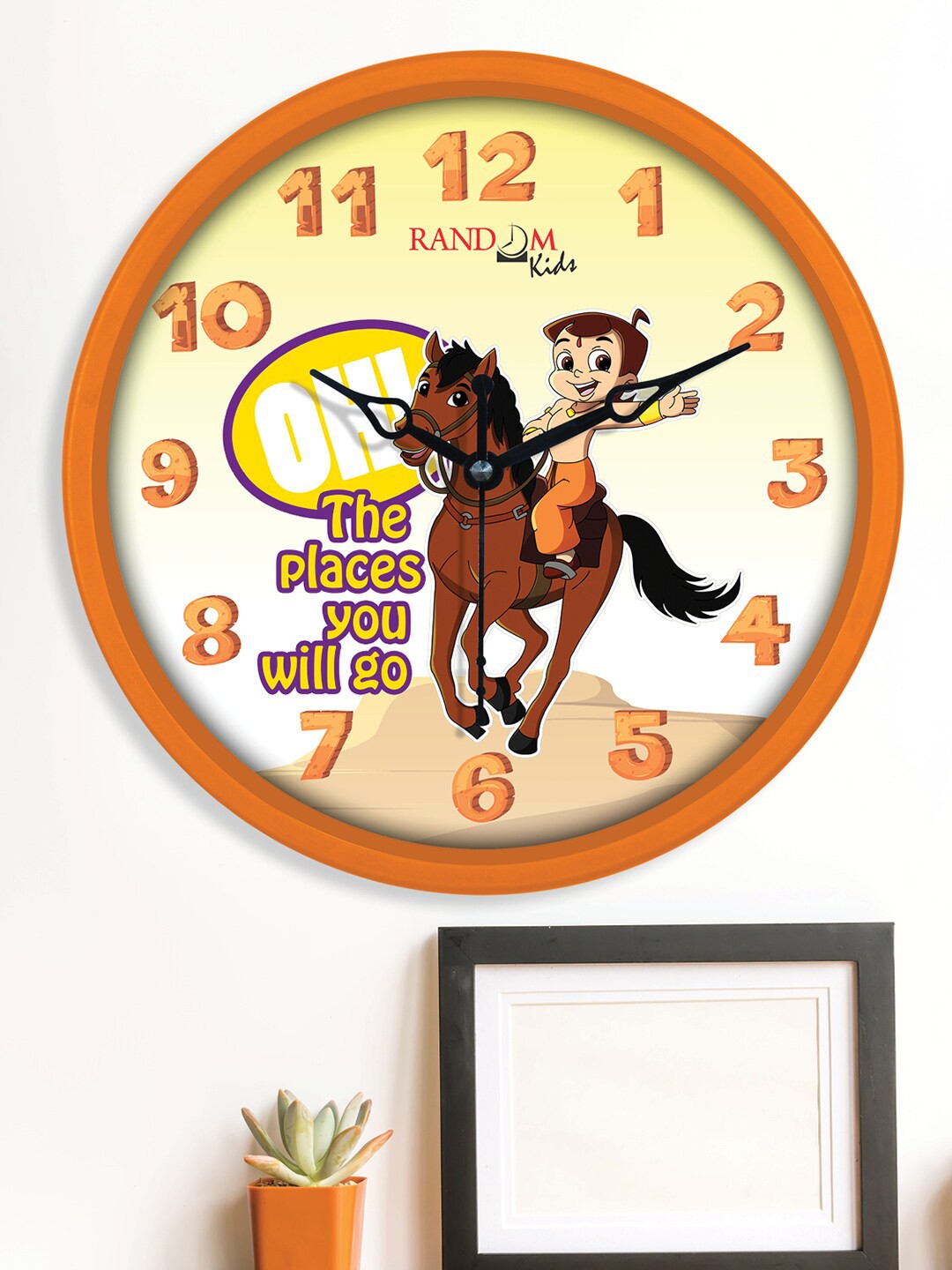 

RANDOM Orange & Yellow Chhota Bheem Printed Analogue Contemporary Wall Clock