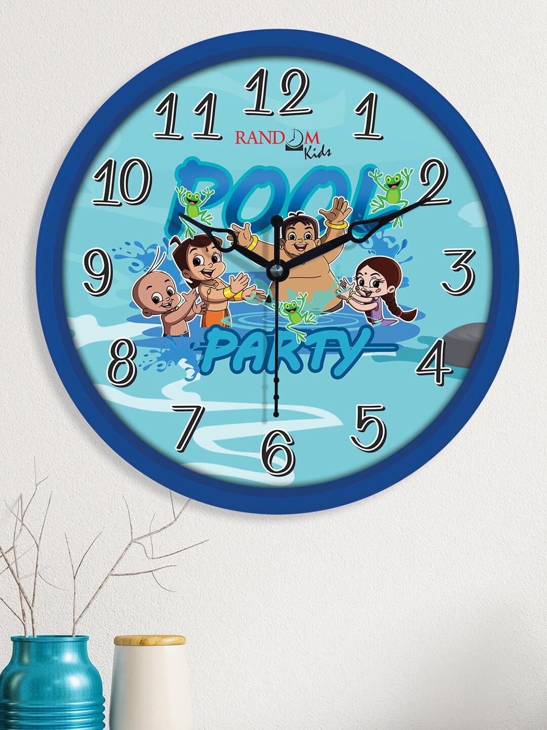 

RANDOM Blue Pool Party Printed Analogue Contemporary Wall Clock