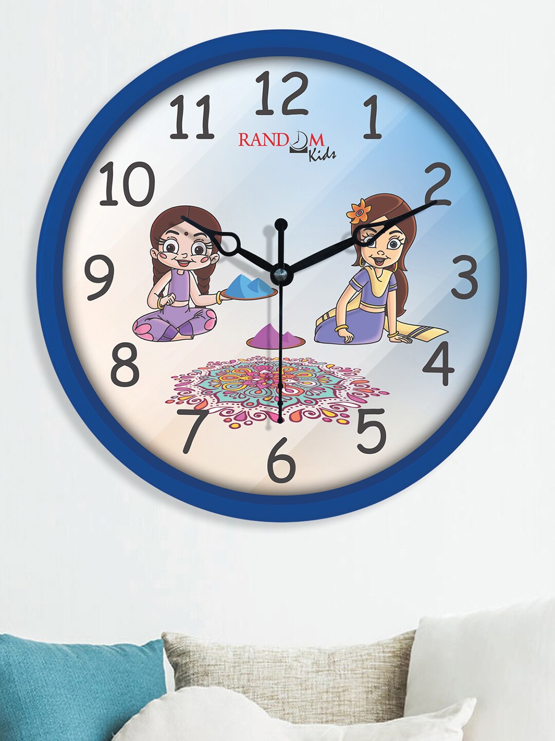 

RANDOM Blue & White Printed Analogue Contemporary Wall Clock
