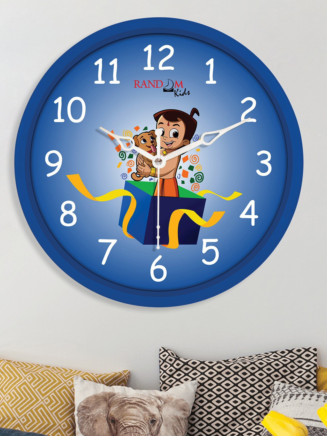 

RANDOM Blue & White Party Time Printed Analogue Contemporary Wall Clock