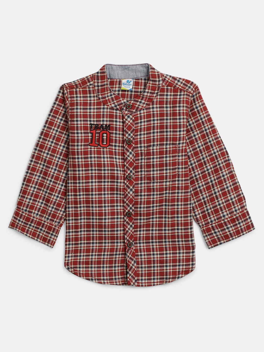 

V-Mart Infant Boys Classic Checked Cotton Shirt, Red