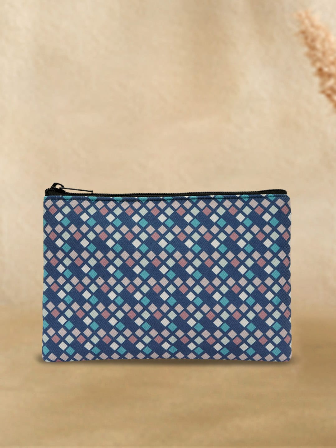 

Crazy Corner Printed Travel Pouch, Blue