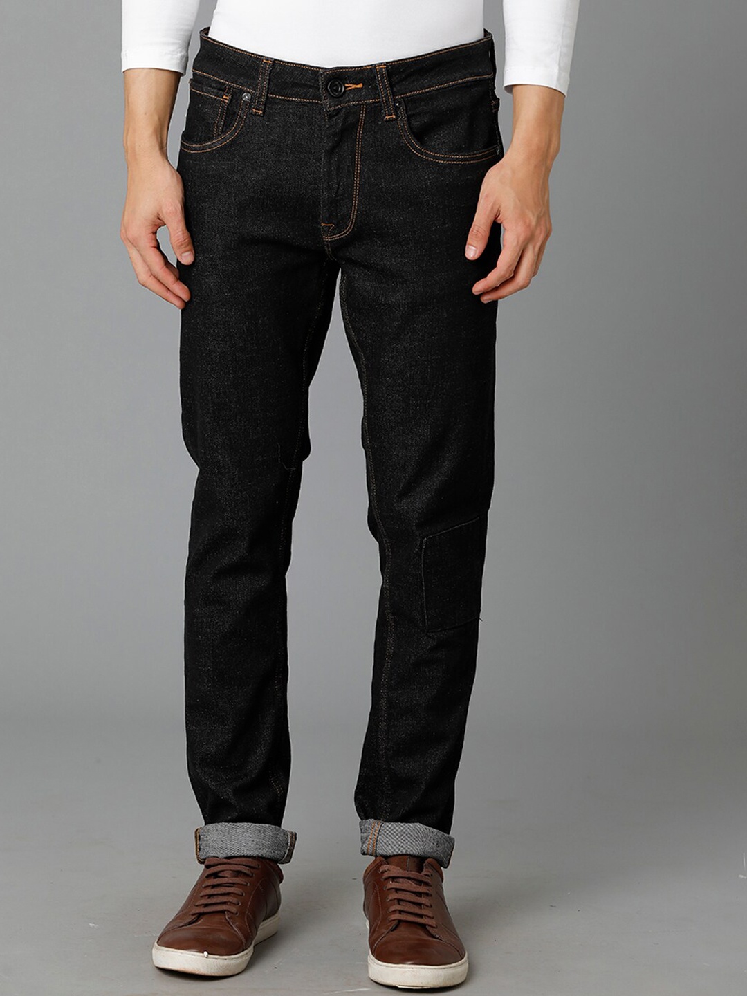 

Voi Jeans Men Regular Fit Jeans, Black