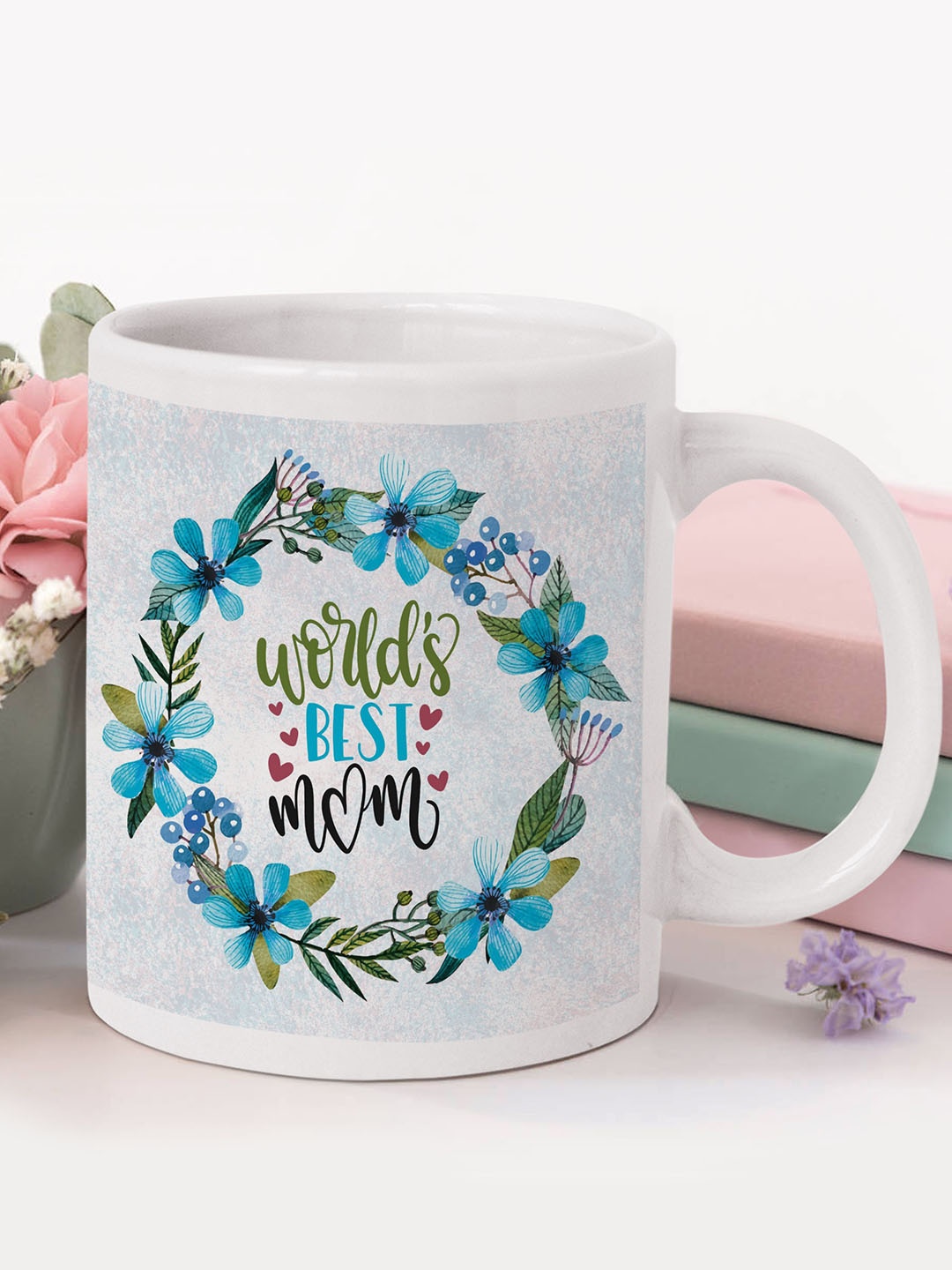 

TIED RIBBONS White Printed Coffee Mug Mothers Day Gift Set