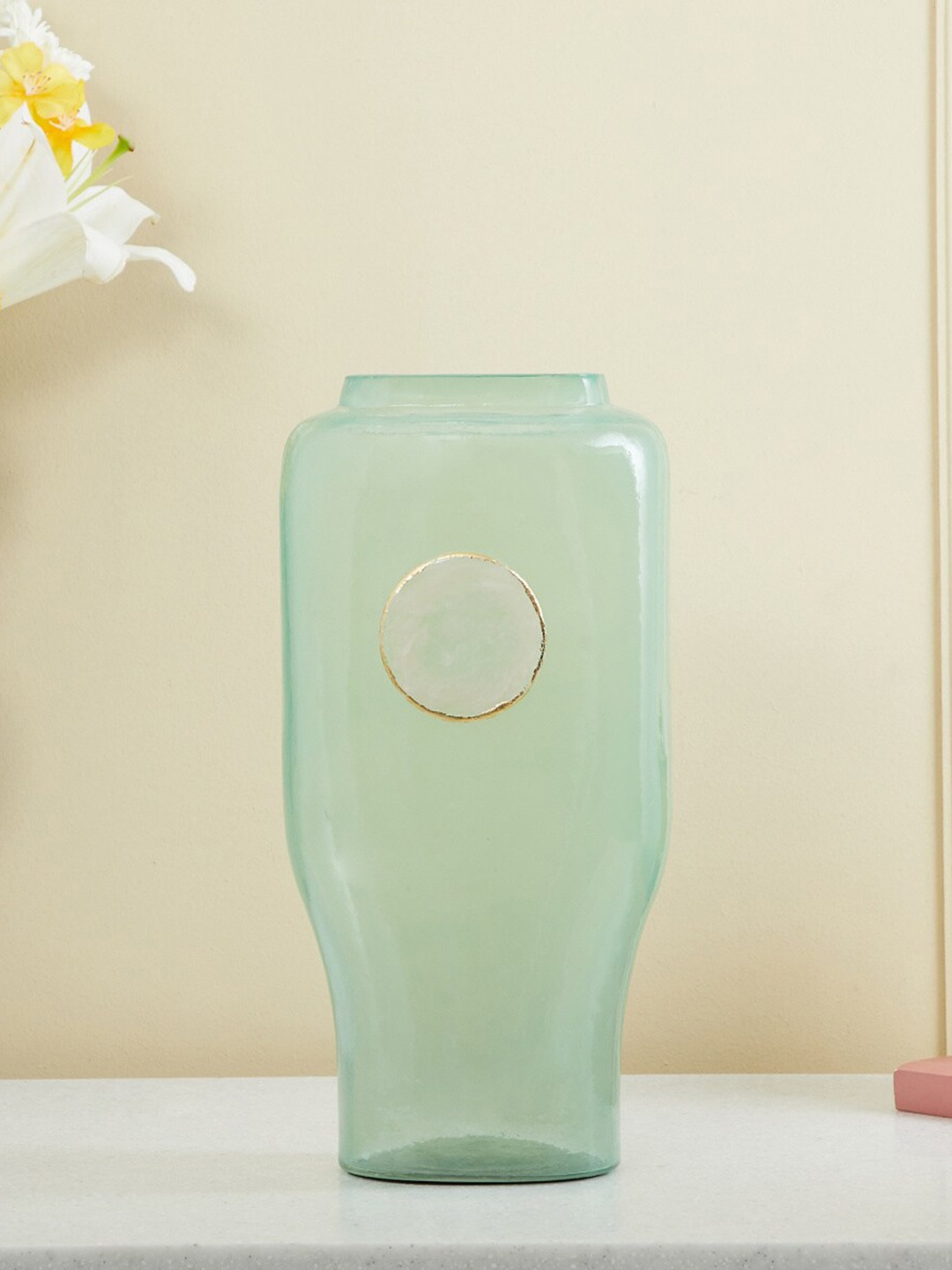 

Home Centre Modern Luxe Blue Glass Vase