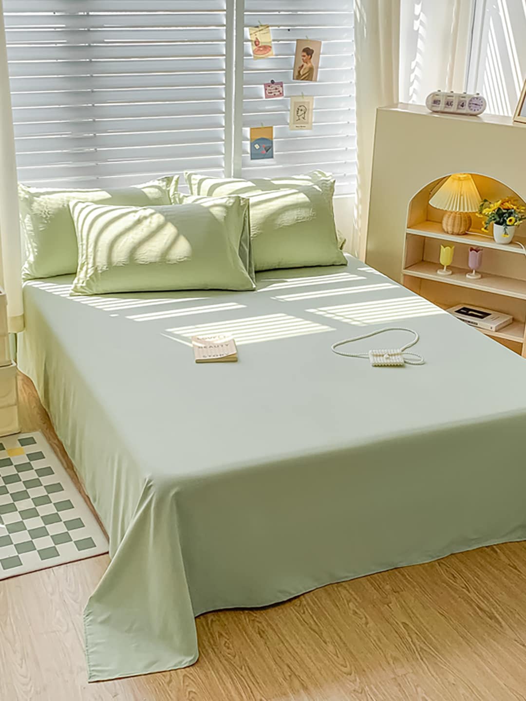 

JC Collection Green Self-Design Double King Bedding Set