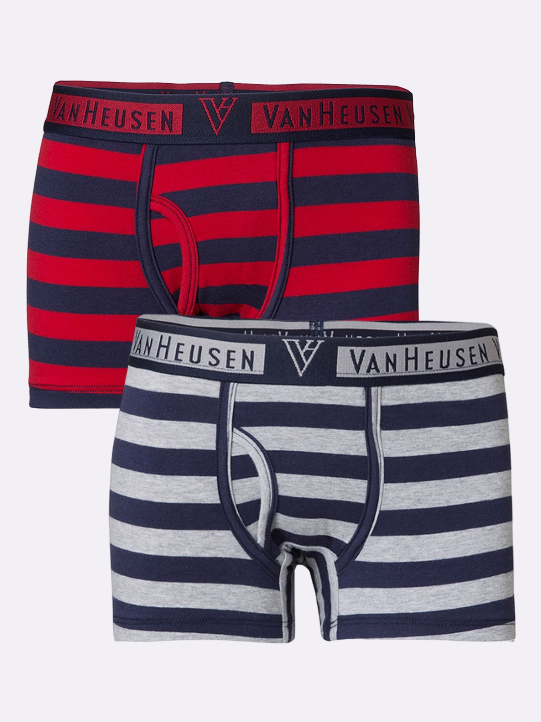 

Van Heusen Boys Pack Of 2 Striped Anti-Bacterial Trunks, Navy blue